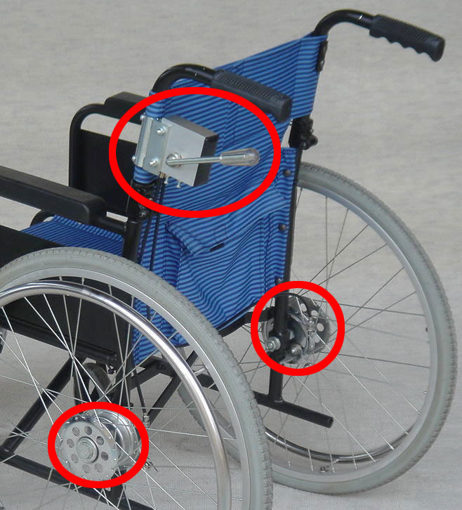 介助者手元駐車ブレーキ左